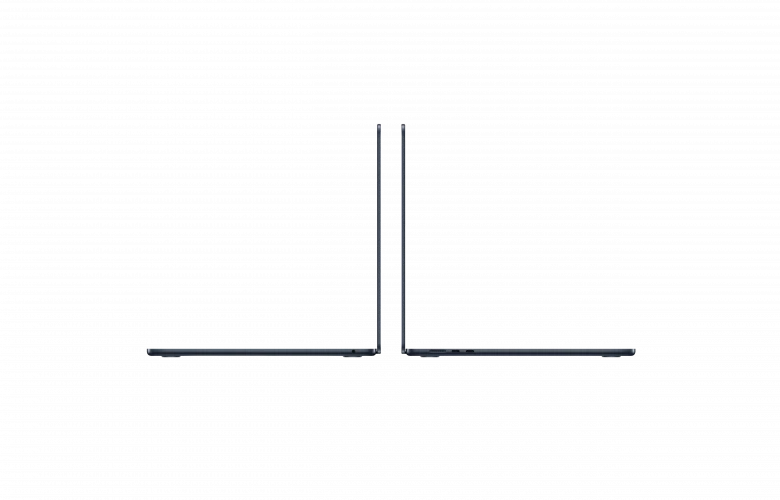 Apple MacBook Air 15" (M4, 10C CPU/10C GPU, 2025), 16 ГБ, 256 ГБ SSD, «полуночный черный»